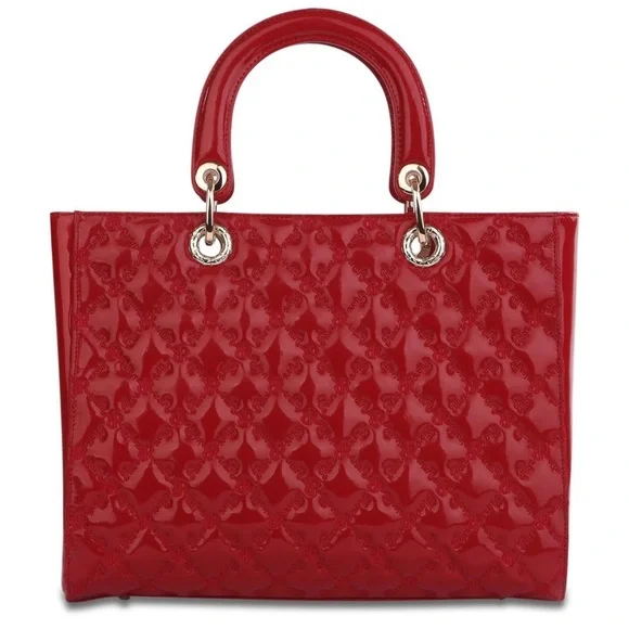 Rioni THE ZOEY TOTE Red Patent Leather Handbag LU-2233M/R - Picture 15 of 15